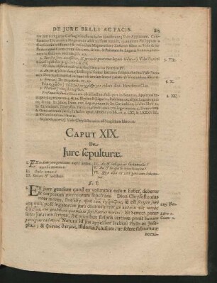 Caput XIX. De Iure sepulturae.