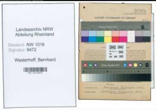 Entnazifizierung Bernhard Westerhoff , geb. 07.07.1897 (Kaufmann)