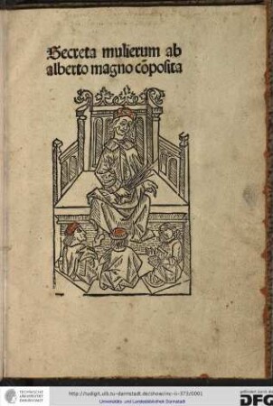 Secreta mulierum ab Alberto Magno composita.
