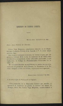 Recurso de habeas corpus