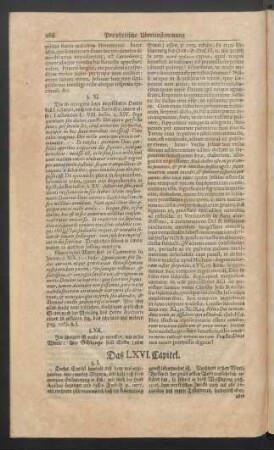 Das LXVI. Capitel