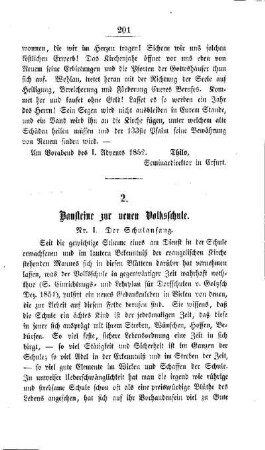 Bausteine zur neuen Volksschule