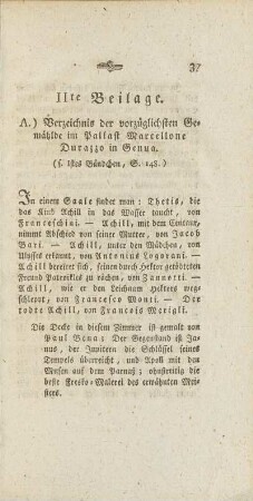 IIte Beilage. [Verzeichnisse der vorzüglichsten Gemählde im ...]