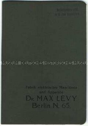 Elektrische Maschinen und Apparate