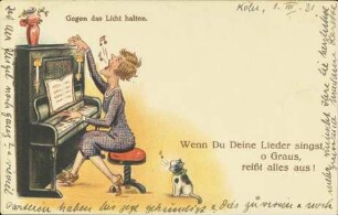 Wenn Du Deine Lieder singst, o Graus, reißt alles aus!