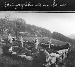 Erster Weltkrieg - "Kriegsansichten aus den Vogesen". "Kriegsgräber auf dem Donon" (Dép. Bas-Rhin)