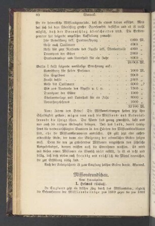 Missionsrundschau. I. Heimat (Schluß)