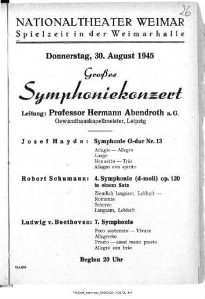 Großes Symphoniekonzert