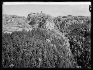 Blick ins Polenztal mit Hohnstein