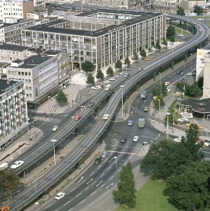 Hannover. Stadtansicht, von der Kuppel des Neuen Rathauses