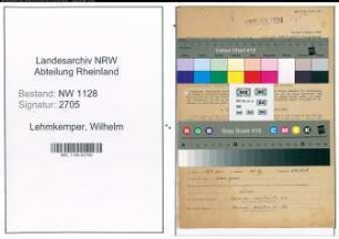 Entnazifizierung Wilhelm Lehmkemper , geb. 02.09.1906 (Polizist)