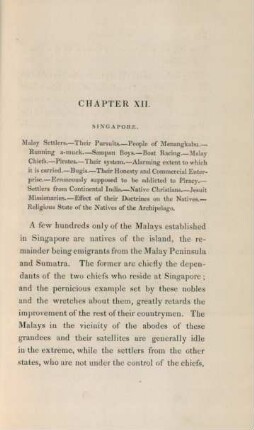 Chapter XII. Singapore