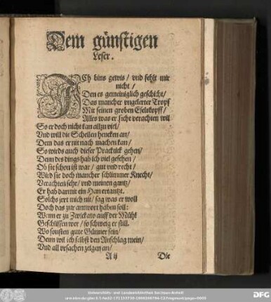 Dem günstigen Leser.