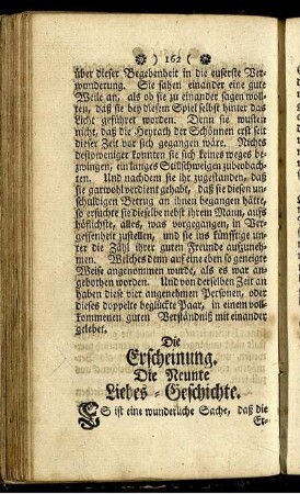 Die Neunte Liebes-Geschichte. Die Erscheinung.