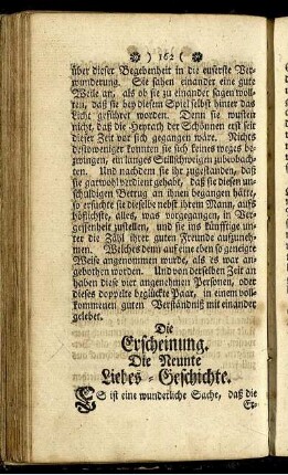 Die Neunte Liebes-Geschichte. Die Erscheinung.