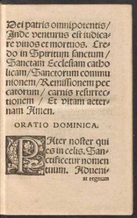 Oratio Dominica.