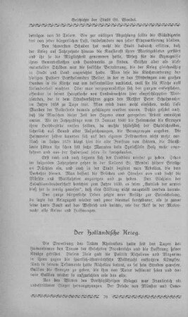 Der holländische Krieg.