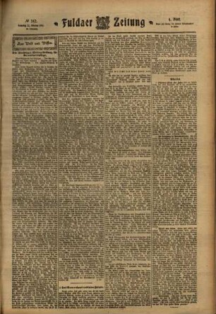 Vierte Ausgabe vom Samstag, den 21. Oktober 1911.