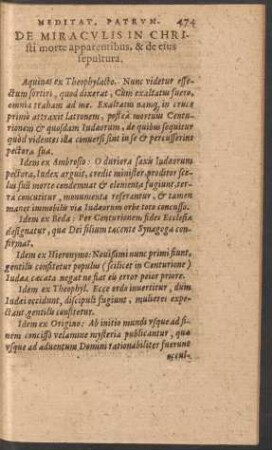 De Miraculis In Christi morte apparentibus, & de eius sepultura.