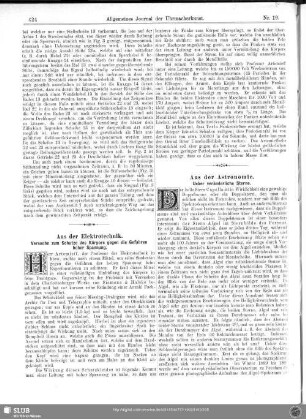 Aus der Astronomie. Ueber veränderliche Sterne