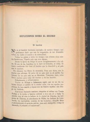 Reflexiones sobre el decoro