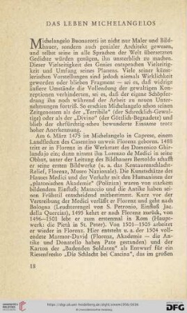 Das Leben Michelangelos