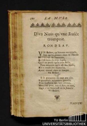 D'vn Niais qu'vne Rusée trompoit. Rondeav.