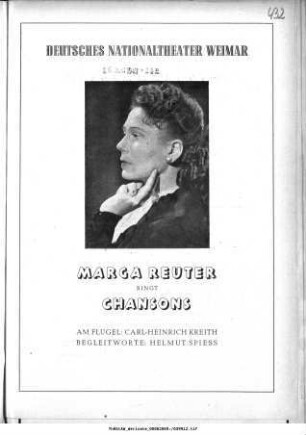 Marga Reuter singt Chansons