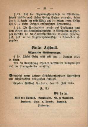 Vierter Abschnitt. Allgemeine Bestimmungen.