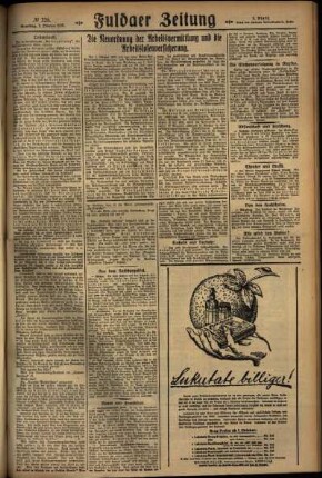 Zweite Ausgabe vom Samstag, den 01. Oktober 1927.