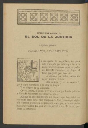 Capítulo primero - Padre e hija, o tal para cual