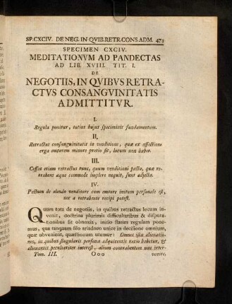473-479, Sp. 194. De Negotiis, in quibus retractus ...