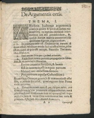 De Argumentis ortis.