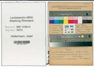 Entnazifizierung Josef Holtermann , geb. 27.07.1912 (Beamter)