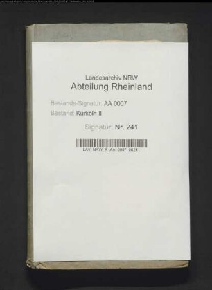 Protokolle der Geheimen Konferenz betr. den Nachlass des Erzbischofs Clemens August