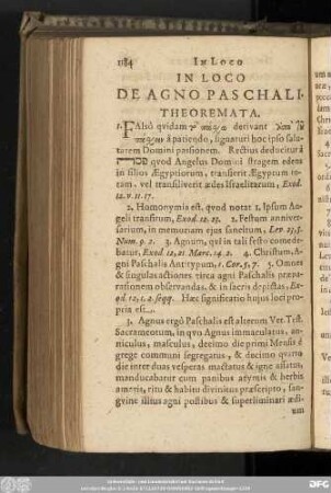 In Loco De Agno Paschali. Theoremata.