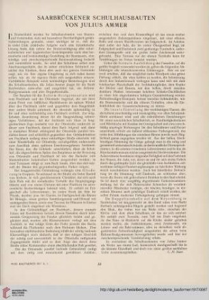 Saarbrückener Schulhausbauten von Julius Ammer