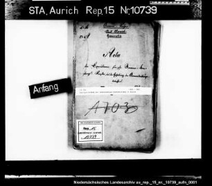 Die Eintreibung der rückständigen Armenbeiträge in Aurich
