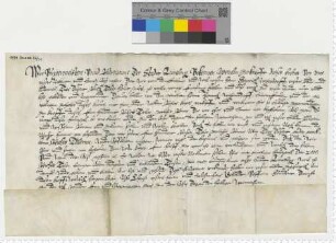 Bürgermeister und Ratsmannen verschreiben dem Ratsmanne Heinrich Witzendorff für 2000 Reichstaler eine Rente von 100 Talern.