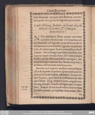 Laudis Gloriaeq[ue] studium, an faciat aliquid ad beatè vivendum, & verum gaudium conferat?