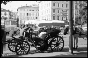 Lugano: schlafender Fiakakutscher