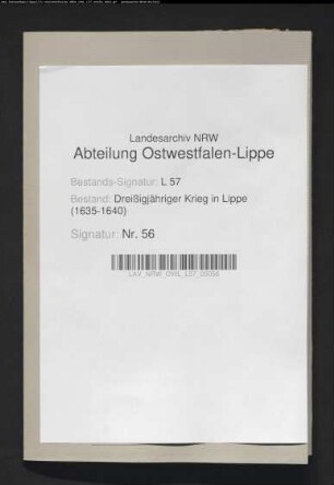 Schriftwechsel mit dem kaiserlichen Generalwachtmeister Alexander von Velen