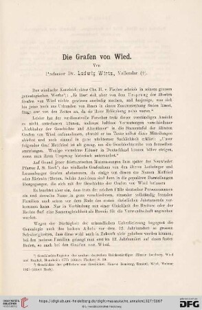 Die Grafen von Wied