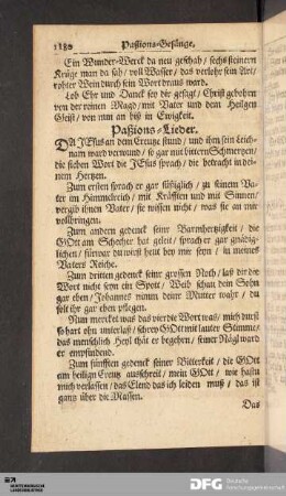 Paßions-Lieder