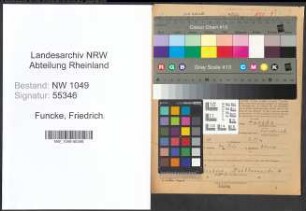 Entnazifizierung Friedrich Funcke , geb. 14.02.1911 (Verwaltungsinspektor)