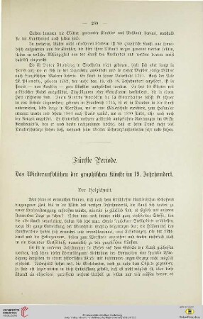 Fünfte Periode: Das Wiederaufblühen der graphischen Künste im 19. Jahrhundert