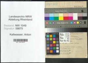 Entnazifizierung Anton Kaltwasser , geb. 01.02.1901 (Lehrer)