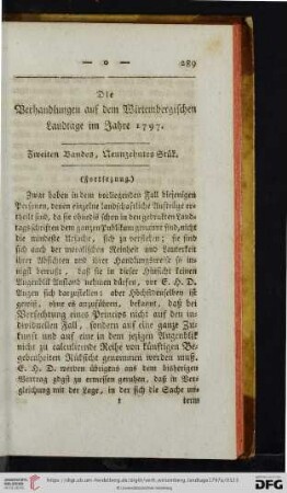 Zweiten Bandes, Neunzehntes Stuek.