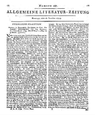 Der Genius der Zeit. St. 1-12. Hrsg. von A. Hennings. Altona: Hammerich [1795]