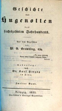Geschichte der Hugenotten des sechszehnten Jahrhunderts, 2